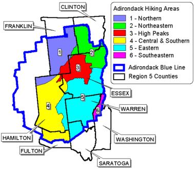 Dec Region 5 Hiking Areas Map